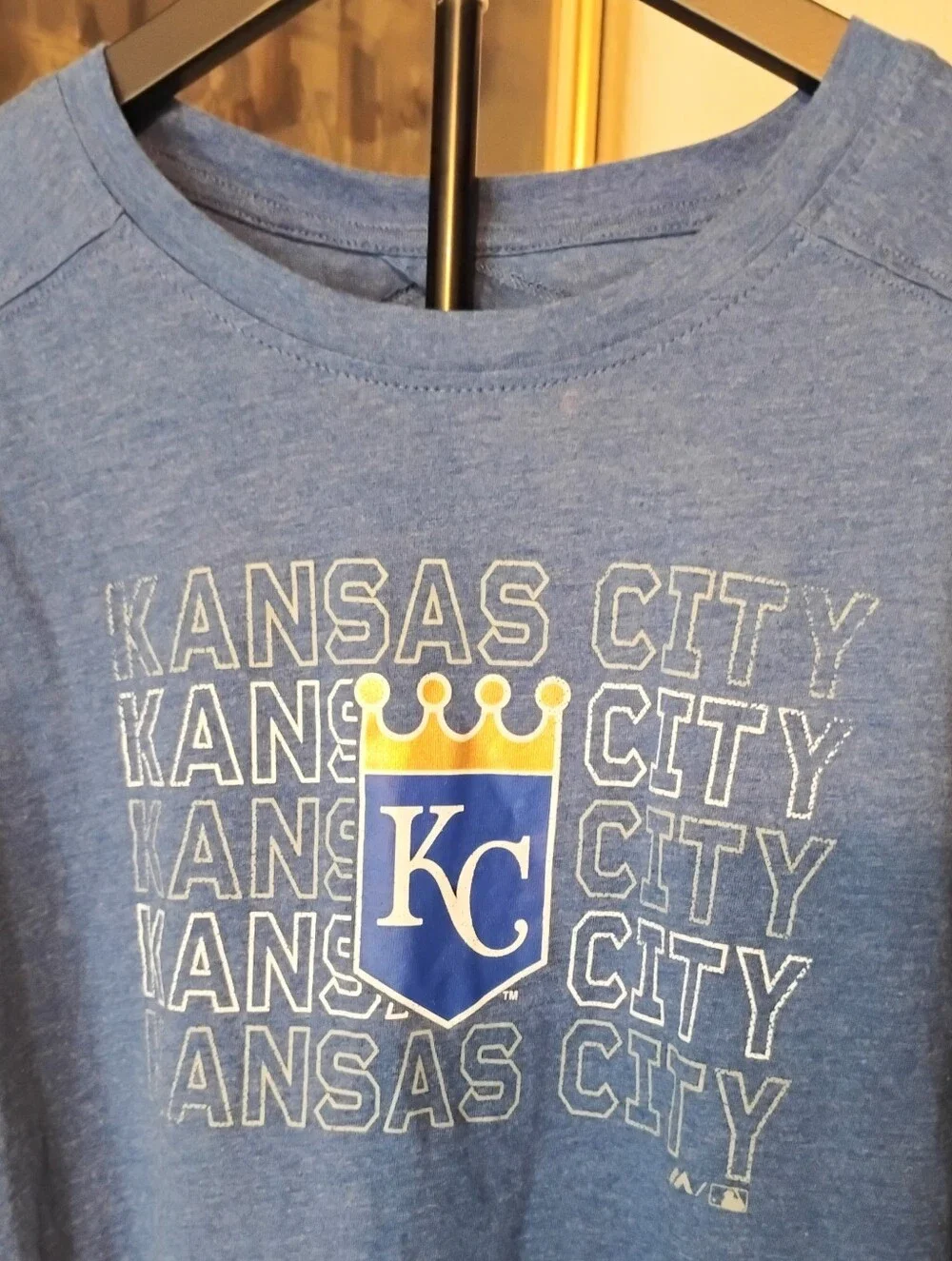 Majestic Blue Kansas City Women's Size 2XL Sleeveless Graphic Muscle Tank